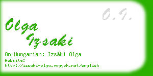 olga izsaki business card